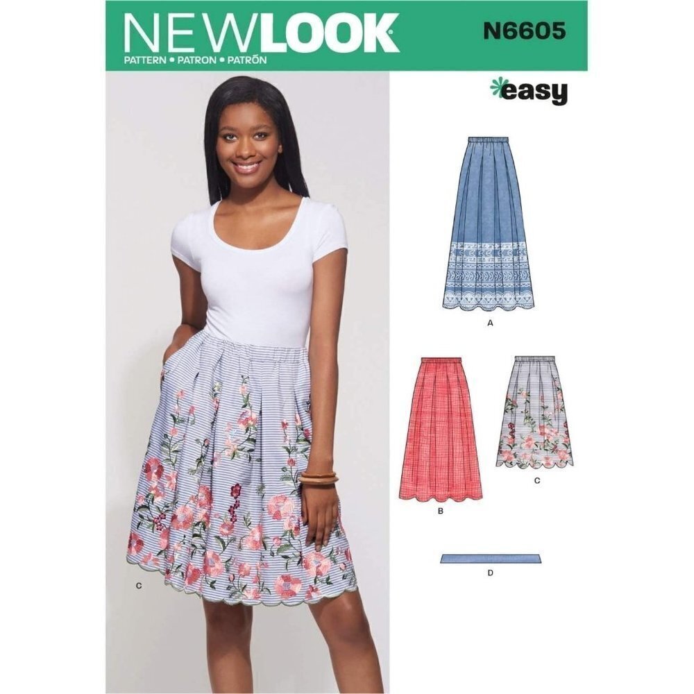 New Look Sewing Pattern‎ 6605 Skirt Misses Size 8-20